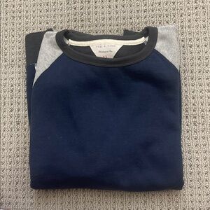 Rag & Bone Men's Blue and Gray Crewneck Sweater
